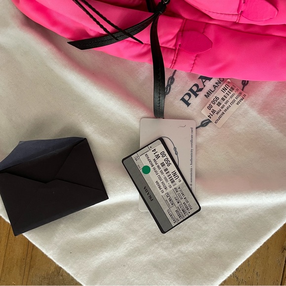 Hot Pink PRADA Tessuto Backpack Nylon Rosa - Picture 6 of 9